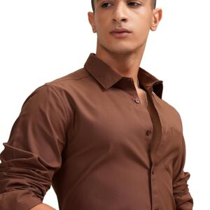 highlander men’s slim fit formal shirt | solid formal shirt for men | comfortable fabric | stylish design for everyday use & office wear
